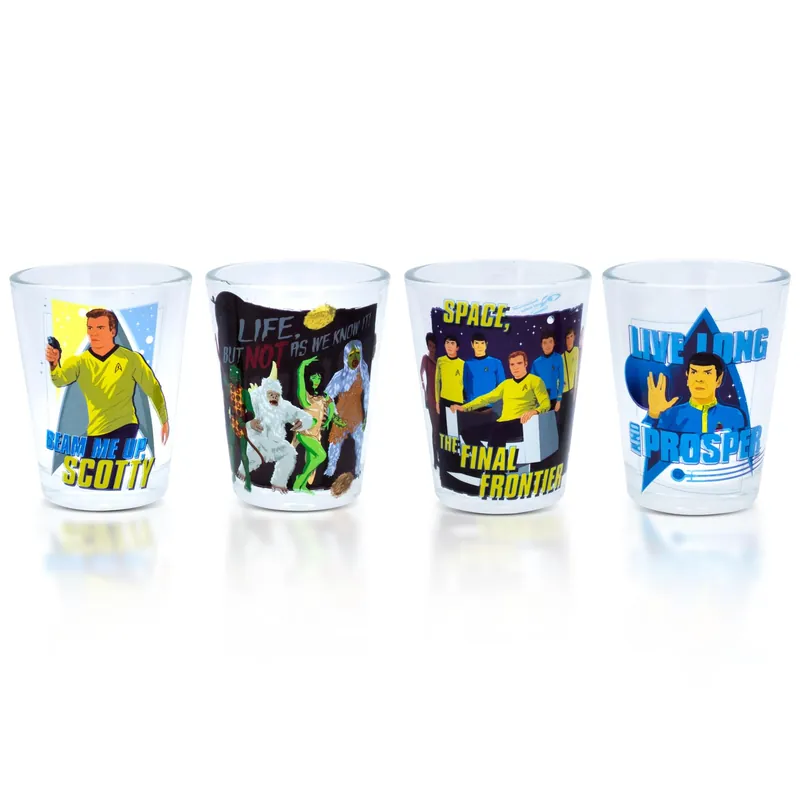 Star Trek The Original Series 2-Ounce Mini Shot Glasses Set of 4