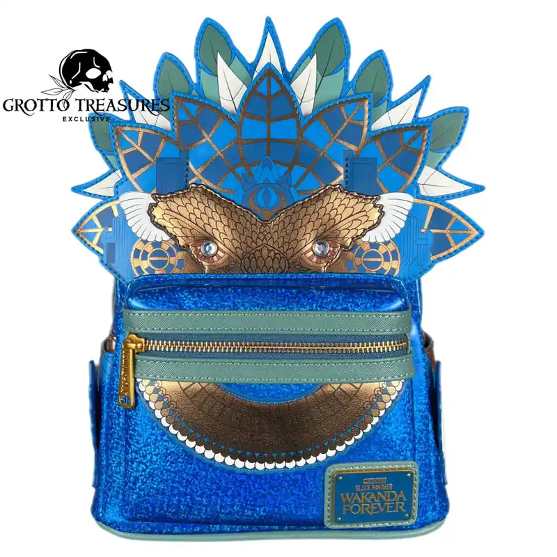 Grotto Treasures Exclusive - Loungefly Marvel Black Panther Wakanda Forever King Namor Cosplay Mini Backpack