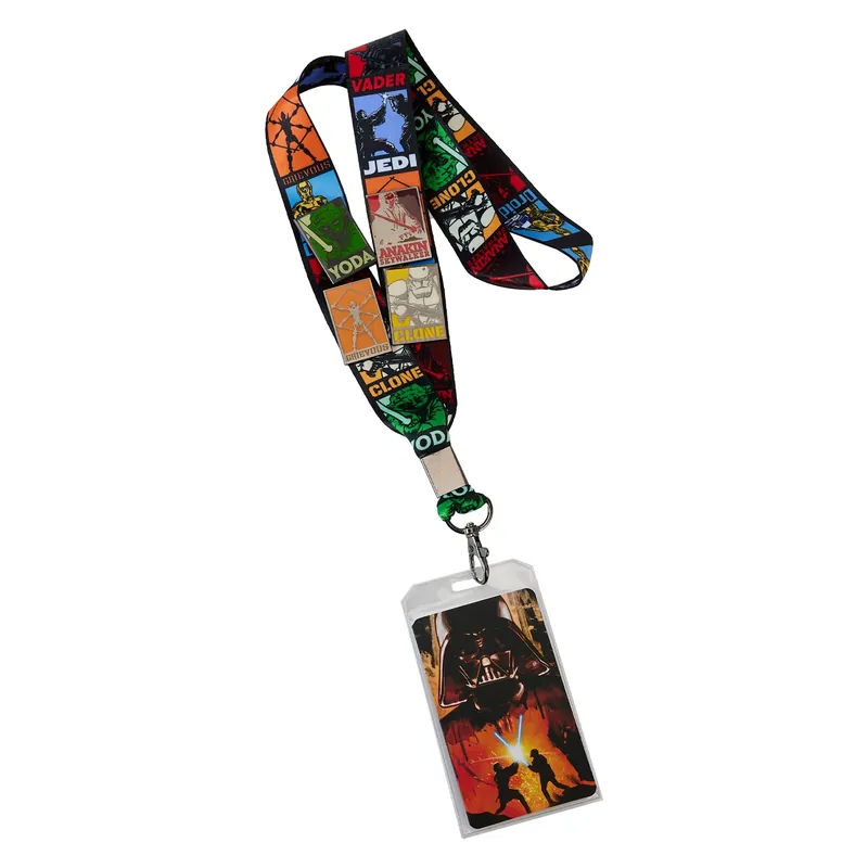 Loungefly Star Wars Revenge of the Sith Lanyard W/Cardholder & 4 Pins