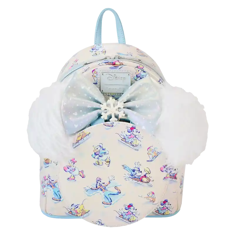 Loungefly Disney Mickey & Friends Winter Wonderland Mini Backpack W/Ears Headband Set
