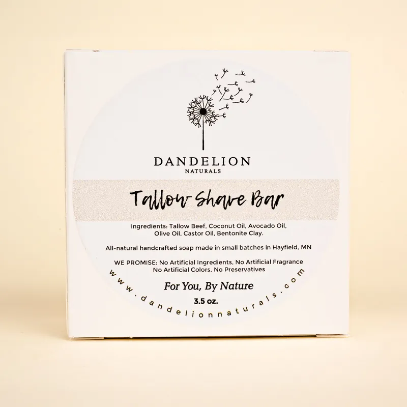 Unscented Tallow Shave Bar Soap