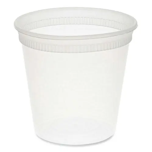 Newspring Delitainer Microwavable Container, 24 Oz, 4.55 X 4.55 X 4.35, Clear, Plastic, 480/carton