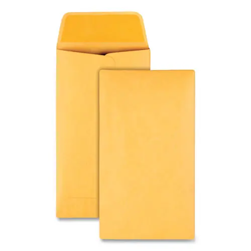 Kraft Coin And Small Parts Envelope, 6, Square Flap, Gummed Closure, 3.38 X 6, Brown Kraft, 500/box