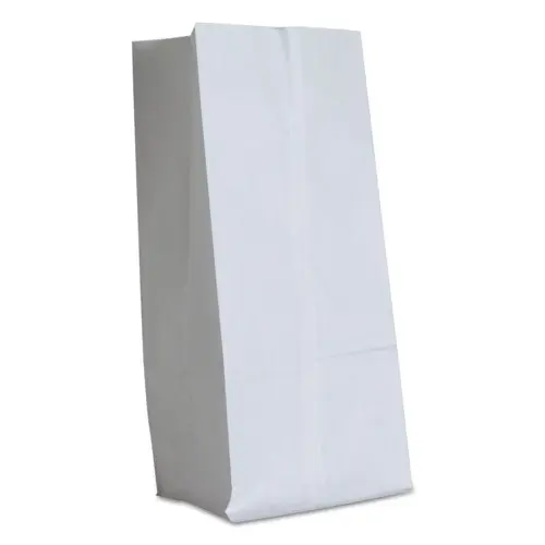Grocery Paper Bags, 16 Size, 7.75" X 4.75" X 16", White, 500/bundle