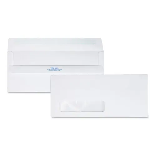 Redi-seal Envelope, Address Window, 10, Commercial Flap, Redi-seal Adhesive Closure, 4.13 X 9.5, White, 500/box