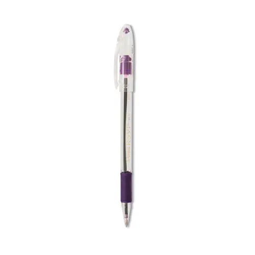 R.s.v.p. Ballpoint Pen, Stick, Medium 1 Mm, Violet Ink, Clear/violet Barrel, Dozen