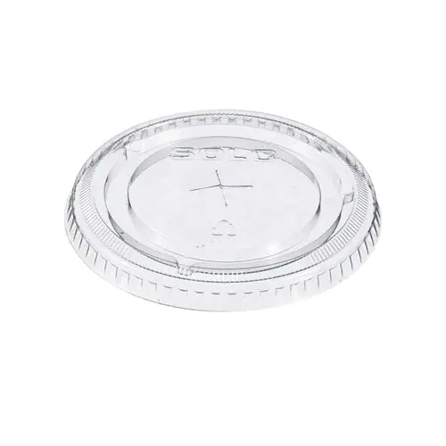 Straw-slot Cold Cup Lids, Fits 9 Oz To 20 Oz Cups, Clear, 100/pack