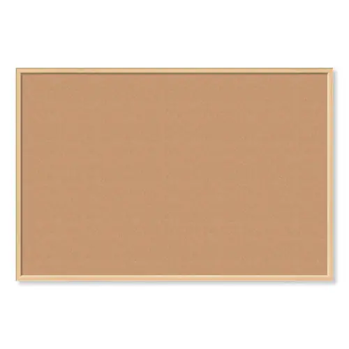 Cork Bulletin Board, 72" X 48" (actual Size 70" X 47"), Tan Surface, Birch Finished Wood Frame