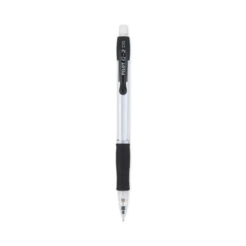 G2 Mechanical Pencil, 0.5 Mm, Hb ( 2), Black Lead, Clear/black Barrel, Dozen
