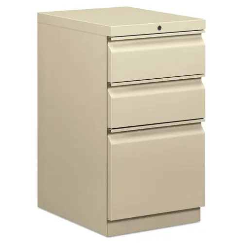 Mobile Pedestals, Left Or Right, 3-drawers Box/box/file, Legal/letter, Putty, 15" X 20" X 28"