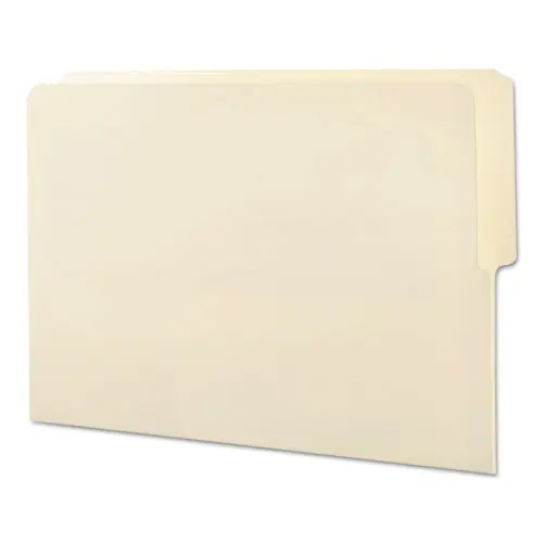 Heavyweight Manila End Tab Folders, 9" High Front, 1/2-cut Tabs Top, Letter Size, 0.75" Expansion, Manila, 100/box