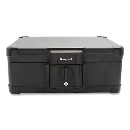 Fire And Waterproof Safe Chest With Carry Handle, 16 X 12.6 X 6.6, Black