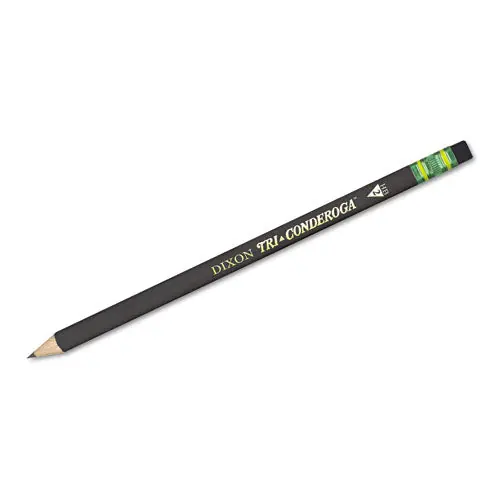Tri-conderoga Pencil With Microban Protection, Hb ( 2), Black Lead, Black Barrel, Dozen