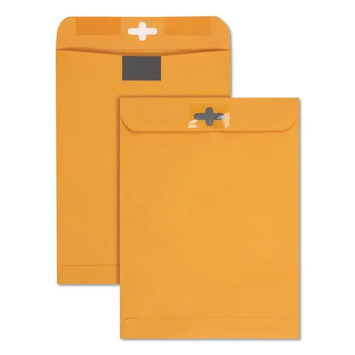 Postage Saving Clearclasp Kraft Envelope, 90, Cheese Blade Flap, Clearclasp Closure, 9 X 12, Brown Kraft, 100/box