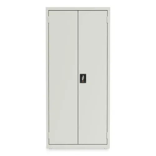 Economy Assembled Storage Cabinets, 3 Shelves, 30" X 15" X 66", Light Gray