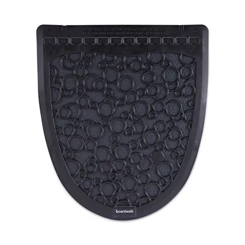 Disposable Urinal Floor Mat 2.0, Slip-resistant Rubber, 17.5 X 20, Black, 6/carton