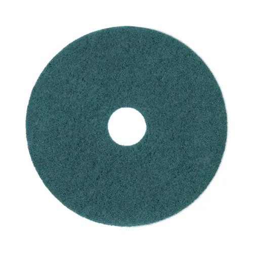 Heavy-duty Scrubbing Floor Pads, 17" Diameter, Green, 5/carton
