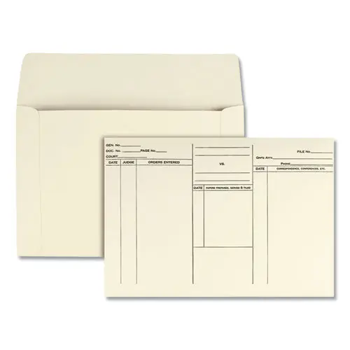 Attorney‘s Envelope/transport Case File, Cheese Blade Flap, Fold-over Closure, 10 X 14.75, Cameo Buff, 100/box