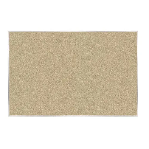 Vinyl Bulletin Board With Aluminum Frame, 87.91" X 48.5", Caramel Surface, Satin Aluminum Frame