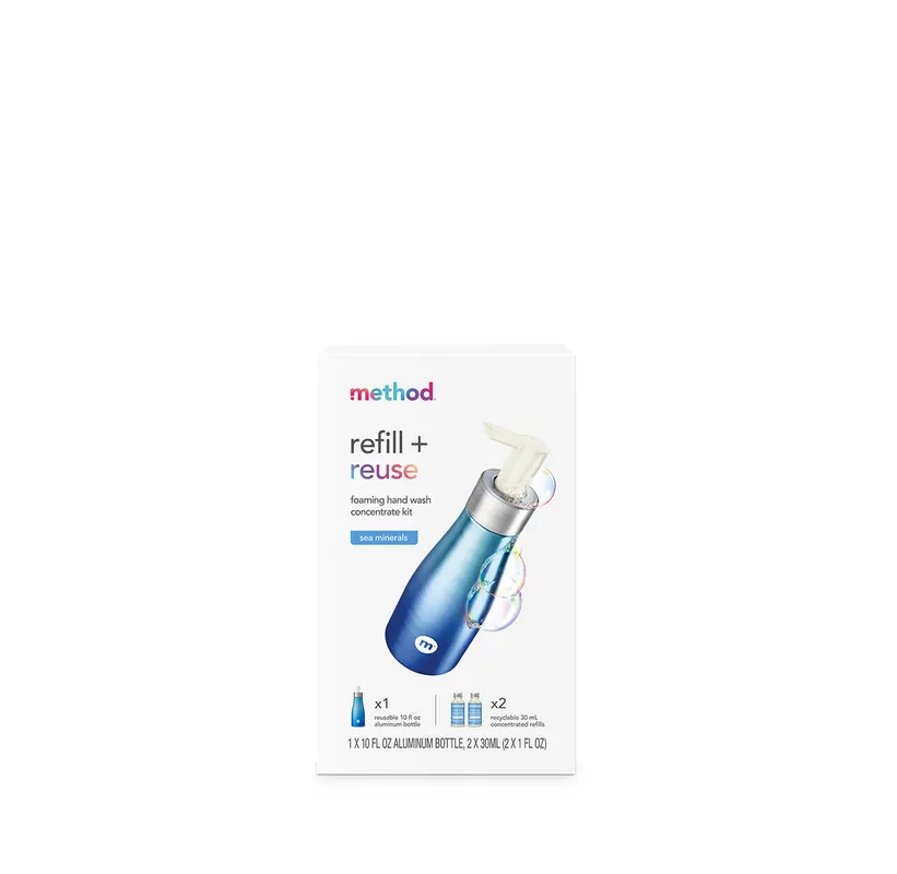 foaming hand wash concentrates starter kit - sea minerals, 10 fl oz