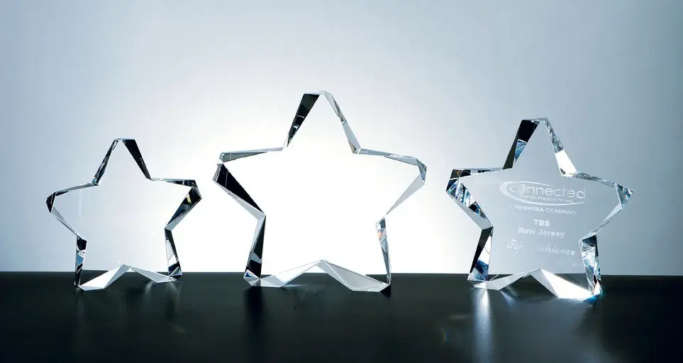 Twinkle Star Optical Crystal Award - Medium