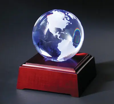 Crystal Globe on the LED lighting base - Large