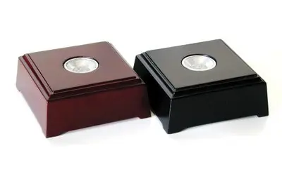 Crystal LED Lighting Wood Base-Mahogany
