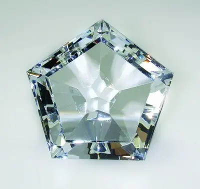 Faceted Star Crystal Paperweight - Large