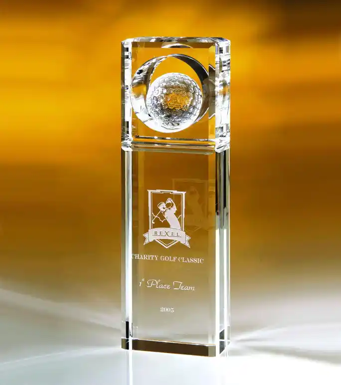 Absolute Golf Optical Crystal Trophy - Large
