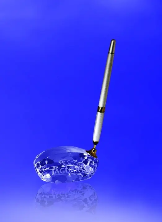 Crystal Golf Driver Gold Pen Set